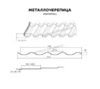 Металлочерепица Металл-Профиль Монтерроса-M 0,5 NormanMP RAL 5015 Синее небо