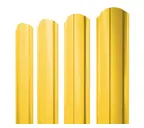 Штакетник Полукруглый Slim фигурный Grand Line 0,45 Полиэстер RAL1018 Цинково-Желтый