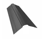 Планка конька фигурного 100x100 0,5 Satin с пленкой RAL 9006 бело-алюминиевый