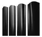 Штакетник Круглый фигурный Grand Line 0,5 Satin RAL9005 Черный