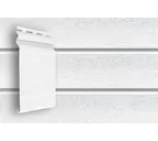 Виниловый сайдинг двухслойный Grand Line Natural-Брус Белый 3.00