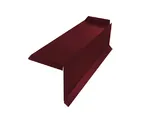 Планка торцевая сегментная 20мм Правая 0,5 Quarzit с пленкой RAL 3005 красное вино