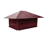 Дымник на трубу с жалюзи 520х390мм 0,5 Satin с пленкой RAL 3005