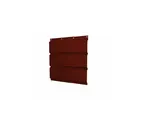 Софит металлический центральная перфорация 0,5 GreenCoat Pural BT с пленкой RR 29 красный (RAL 3009 оксидно-красный)