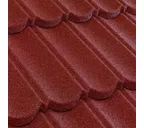 Композитная черепица Метротайл (Metrotile) серия MetroBond, цвет красный, 1330х410 мм