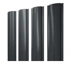 Штакетник Полукруглый Slim Grand Line 0,5 Satin RAL7016 Антрацитово-Серый