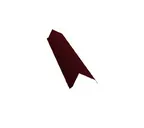 Планка торцевая 80х100 0,45 Drap RAL 3005 красное вино