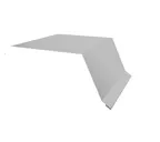 Планка капельник 100х55 0,5 Satin с пленкой RAL 9006 бело-алюминиевый