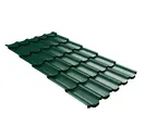 Металлочерепица Grand Line Kvinta plus 0,5 Satin Matt RAL 6005 Зеленый мох | с 3D резом