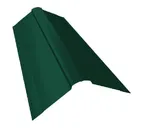 Планка конька фигурного 100x100 0,4 PE с пленкой RAL 6005 зеленый мох