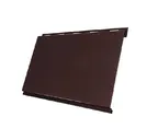 Металлический сайдинг Grand Line Вертикаль 0.5 мм classic Satin Мatt с пленкой RAL 8017 шоколад