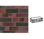 Кирпич клинкерный Muhr 29 S Schwarzblau-bunt Spezial готик, 240х55х71 мм