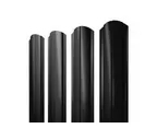 Штакетник Полукруглый Slim фигурный Grand Line 0,45 Drap ST RAL9005 Черный
