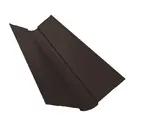 Планка ендовы верхней Grand Line фигурной 100x100 0,45 Полиэстер RR 32 темно-коричневый