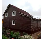 Виниловый сайдинг двухслойный Grand Line Корабельная доска Слим АСА Темный дуб 3.00