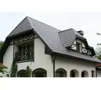 Металлочерепица Grand Line Kvinta Uno 0,45 Drap RAL 7024 Мокрый асфальт