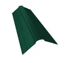 Планка конька фигурного 100x100 0,45 PE с пленкой RAL 6019 бело-зеленый