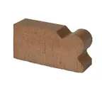 Печной кирпич фигурный полнотелый Lode Brunis F20 гладкий, 250х120х65 мм