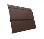 Металлический софит Квадро брус без перфорации 0,5 Quarzit Pro Matt RAL 8017 шоколад