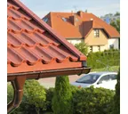 Металлочерепица Grand Line Kvinta Uno 0,45 Drap RAL 8004 Терракота