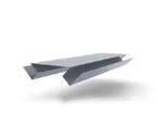 Планка угла внутреннего сложного БХ new 0,45 PE с пленкой RAL 9006 бело-алюминиевый (2м)