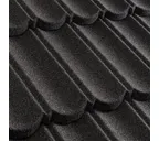 Композитная черепица Метротайл (Metrotile) серия MetroBond, цвет черный, 1330х410 мм