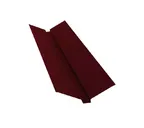 Планка ендовы верхней 115х30х115 0,45 PE с пленкой RAL 3005 красное вино