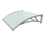 Козырьки Krovent из поликарбоната 1200х930х280 серебристый (сереб. кроншт)