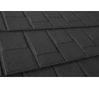 Композитная черепица Метротайл (Metrotile) серия I-Shingle, цвет черный, 1340х430 мм