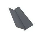 Планка ендовы верхней 115х30х115 0,5 GreenCoat Pural BT, matt RR2H3 (RAL7016 серый антрацит)