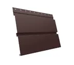 Металлический софит Квадро брус без перфорации 0,5 GreenCoat Pural BT, matt RR 887 шоколадно-коричневый (RAL 8017 шоколад)
