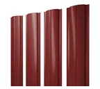 Штакетник Полукруглый Slim Grand Line 0,45 Полиэстер RAL3011 Коричнево-Красный