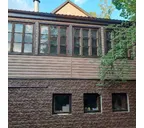 Виниловый сайдинг Docke Блок-Хаус D4.7T LUX под дерево Кедр 3600×243