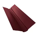 Планка ендовы верхней Grand Line фигурной 100x100 0,4 Полиэстер RAL 3005 красное вино