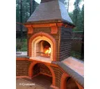 Печной кирпич радиусный полнотелый Lode Brunis F15 (R60) гладкий, 250х120х65 мм