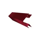 Планка угла внешнего сложная Кожуха сегментного 0,45 PE с пленкой RAL 3005 красное вино