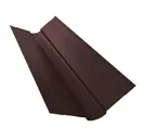 Планка ендовы верхней Grand Line фигурной 100x100 0,5 GreenCoat Pural BT, matt RR 887 шоколадно-коричневый (RAL 8017 шоколад)
