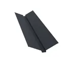 Планка ендовы верхней 115х30х115 0,5 GreenCoat Pural BT с пленкой RR 23 темно-серый (RAL 7024 мокрый асфальт)