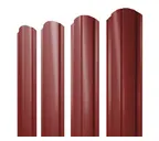 Штакетник Полукруглый Slim фигурный Grand Line 0,45 Полиэстер RAL3011 Коричнево-Красный