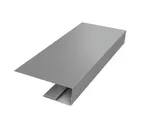 J-Профиль 18мм 0,5 Satin с пленкой RAL 9006 бело-алюминиевый (3м)