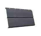 Металлический сайдинг Grand Line ЭкоБрус 0.45 мм 3D Drap RAL 7024 мокрый асфальт