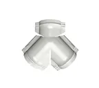 Тройник Y конька полукруглого Satin с пленкой RAL 9003 сигнальный белый
