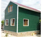 Виниловый сайдинг двухслойный Grand Line Корабельная доска Слим Салатовый 3.00