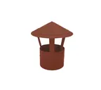 Дымник на трубу круглый d150 0,5 Satin с пленкой RAL 8004 терракота