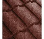 Композитная черепица Метротайл (Metrotile) серия MetroRoman, цвет бордо, 1280х410 мм