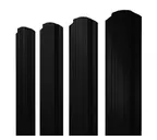 Штакетник Прямоугольный фигурный Grand Line 0,5 Satin RAL9005 Черный
