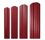 Штакетник Twin фигурный Grand Line 0,45 Полиэстер RAL3003 Рубиново-Красный