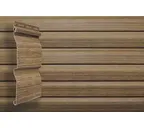 Виниловый сайдинг трехслойный Grand Line Корабельная доска Слим Tundra Кедр 3.00