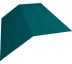 Планка конька плоского 190х190 0,45 PE с пленкой RAL 5021 водная синь