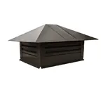 Дымник на трубу с жалюзи 520х390мм 0,5 GreenCoat Pural BT с пленкой RR 32 темно-коричневый (RAL 8019 серо-коричневый)